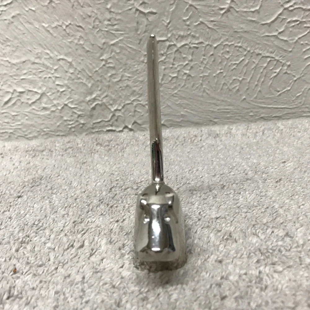 Scottie Schnauzer Dog Ring Holder Silver Tone Metal with Rhinestone Eyes